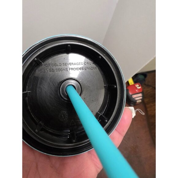 Starbucks 16 Oz Light Blue Cold Cup Tumbler With Lid & Straw - Picture 4 of 7